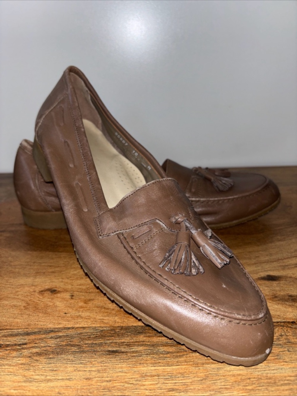 Vintage men’s Christian Dior Brown Tassel Loafers 10